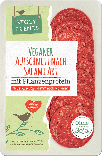 Veganer Salami Aufschnitt